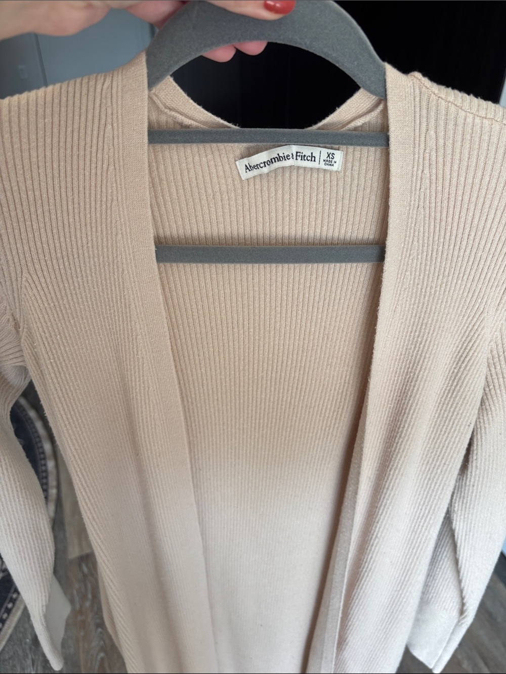 Abercrombie & Fitch Ribbed Open Front Cardigan - Picture 5 of 5